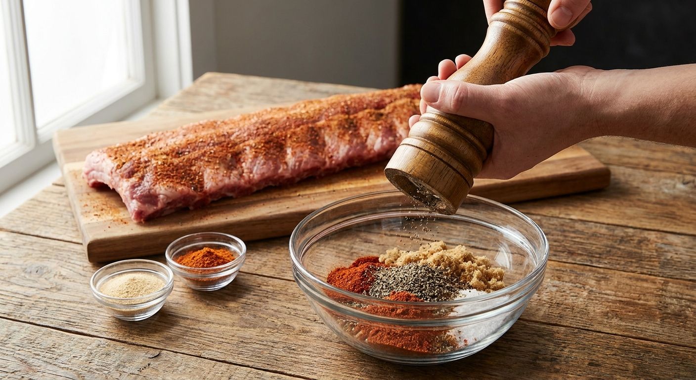 How to make a dry rub for ribs with a pepper mill