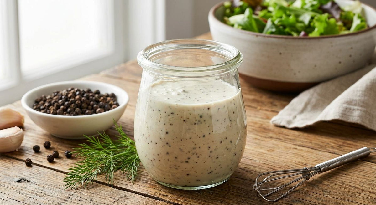How to make peppercorn ranch dressing from scratch
