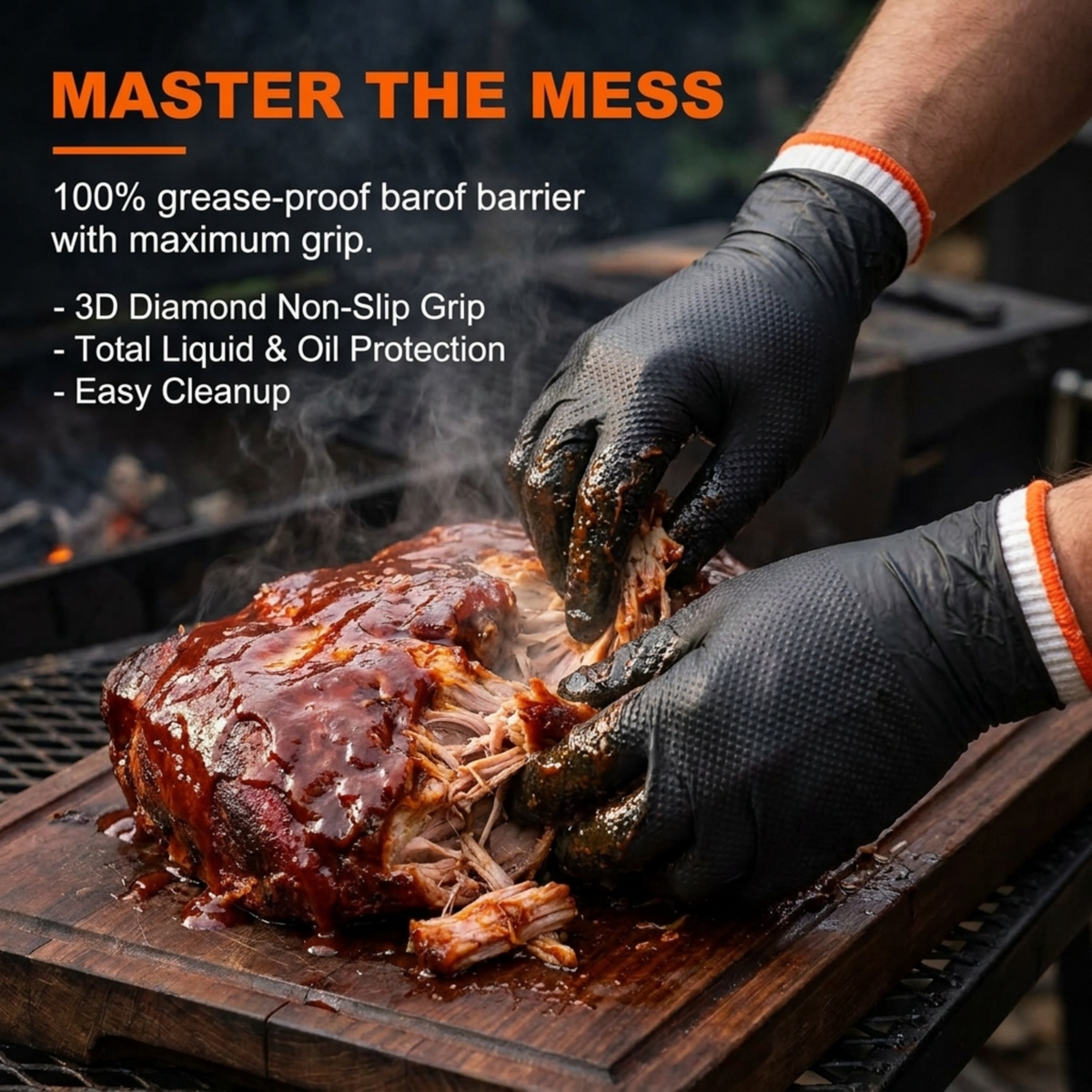 Disposable BBQ gloves with heat protection liners