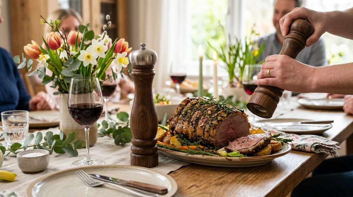 Pepper mill for Easter dinner and spring roasts