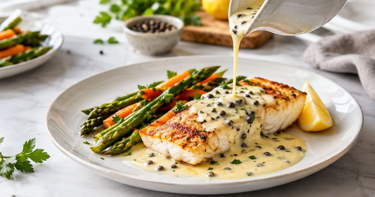 How to make peppercorn beurre blanc for fish and vegetables