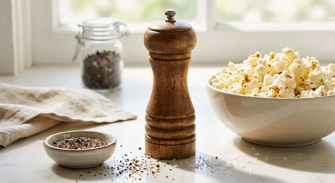 Pepper mill for popcorn and snack lovers