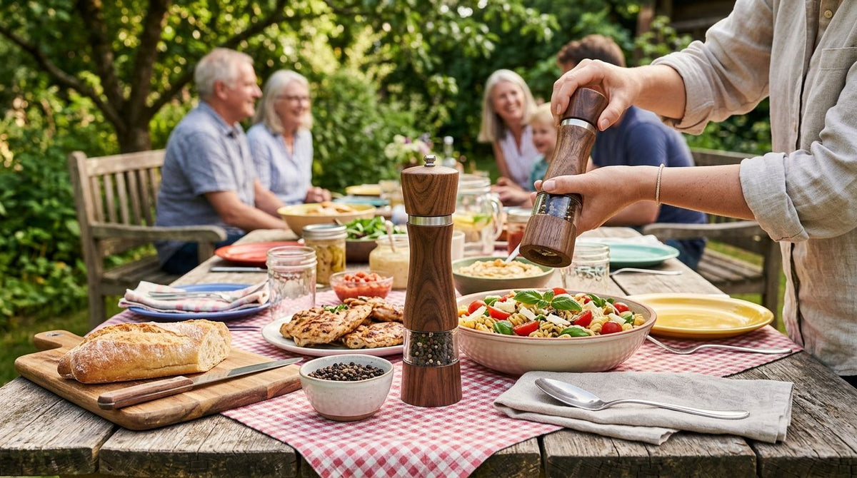 Pepper mill for backyard picnics and potlucks