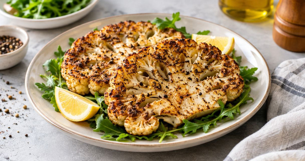 How to make pepper-crusted roasted cauliflower steaks