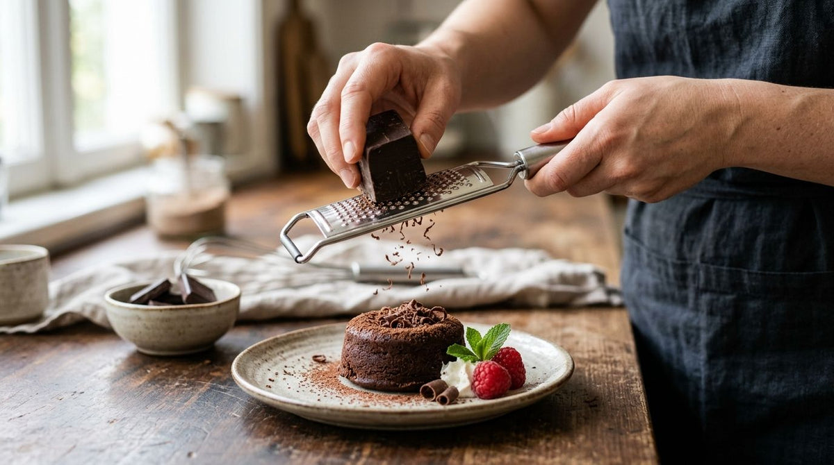 Grater for chocolate and dessert garnishes