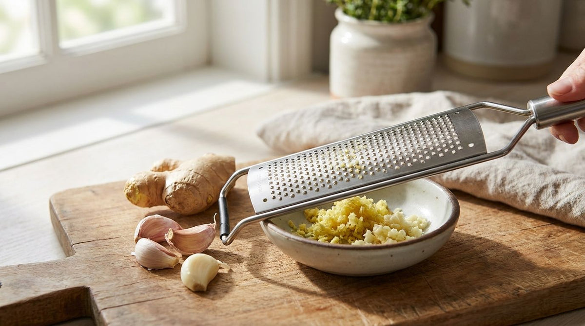 Grater for fresh ginger and garlic