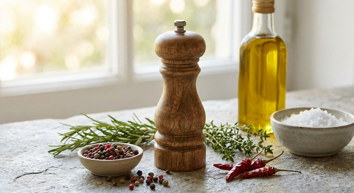 Pepper mill for Mediterranean and Greek cooking