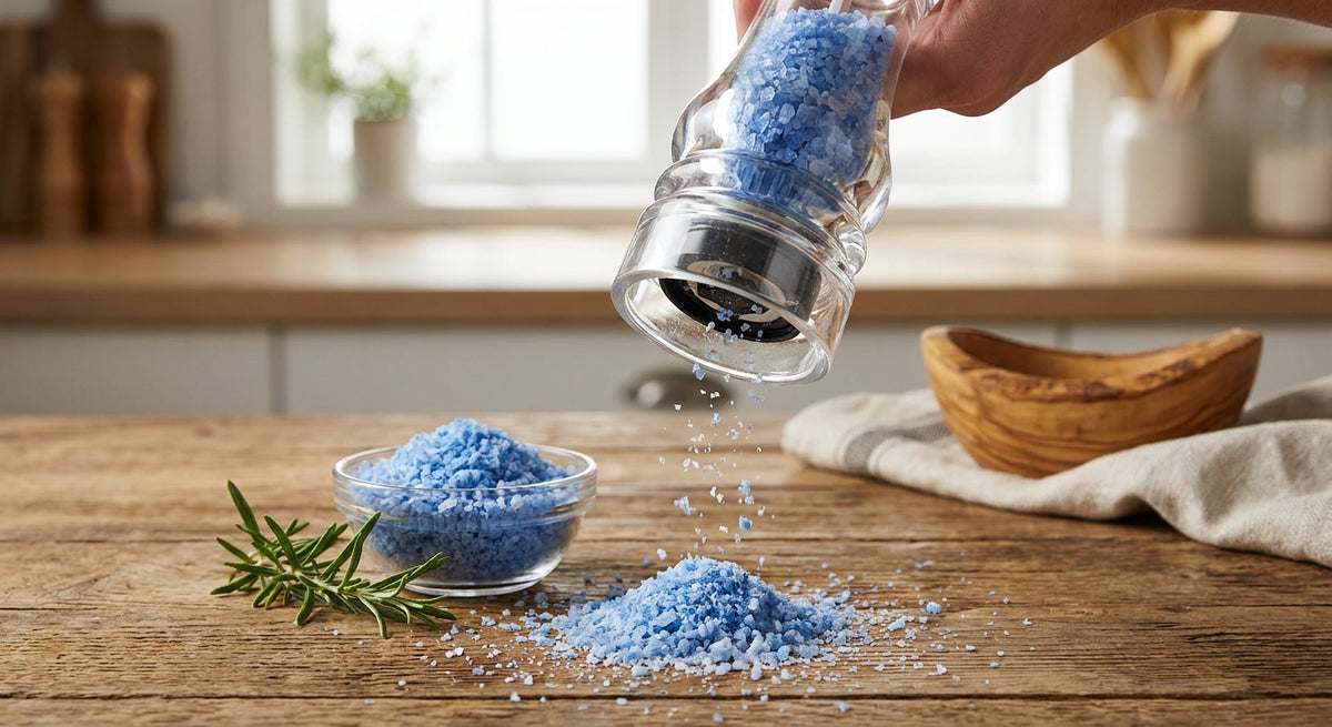 How to use blue salt in a salt mill