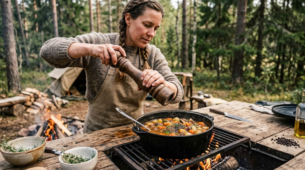 Pepper mill for off-grid and self-sufficient cooking