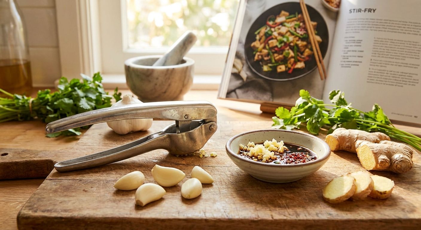 Ginger garlic press for Asian-inspired home cooking