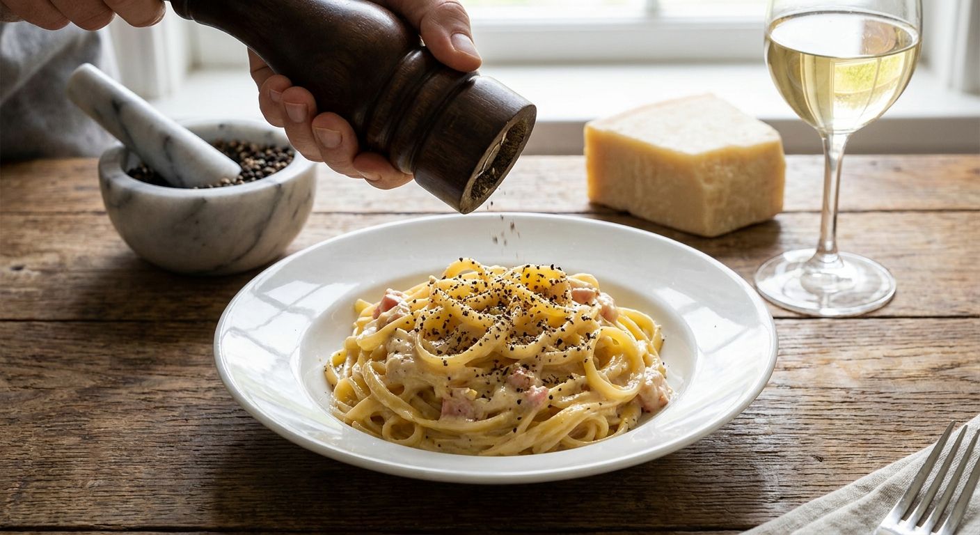 How to grind pepper for restaurant-style carbonara