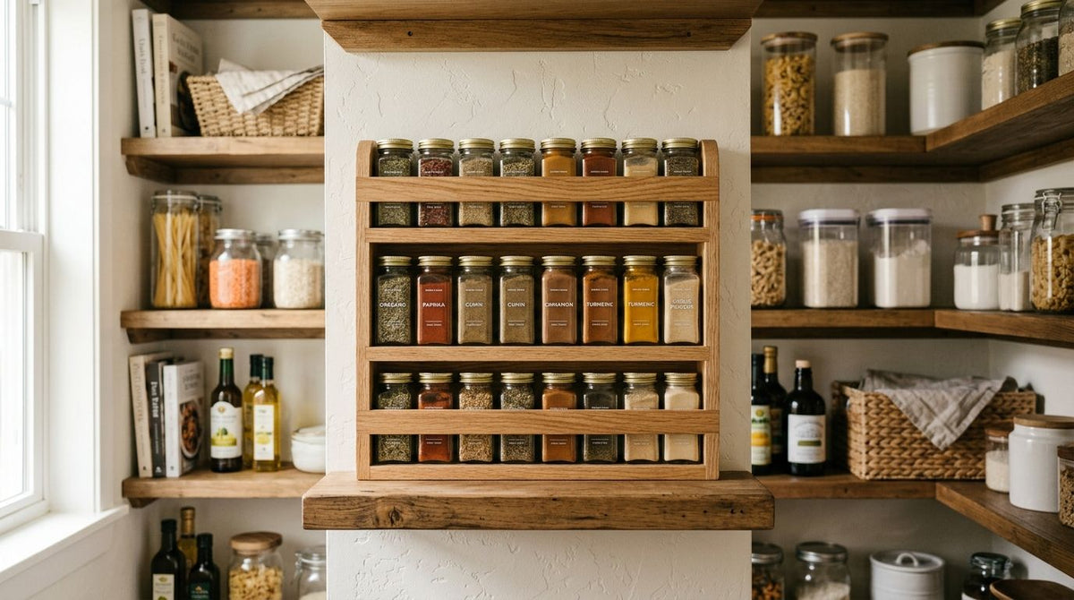 Spice rack organizer for a well-stocked pantry
