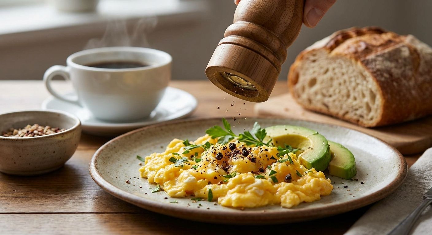 Pepper mill for breakfast and egg dishes