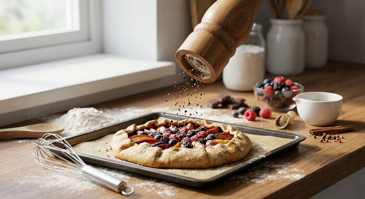 Pepper mill for baking and dessert recipes