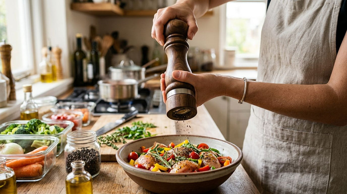 Pepper mill for Sunday meal-prep routines
