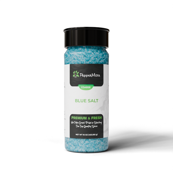 Coarse blue salt for salt grinders