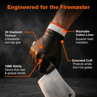 Disposable BBQ gloves with heat protection liners, product view 4