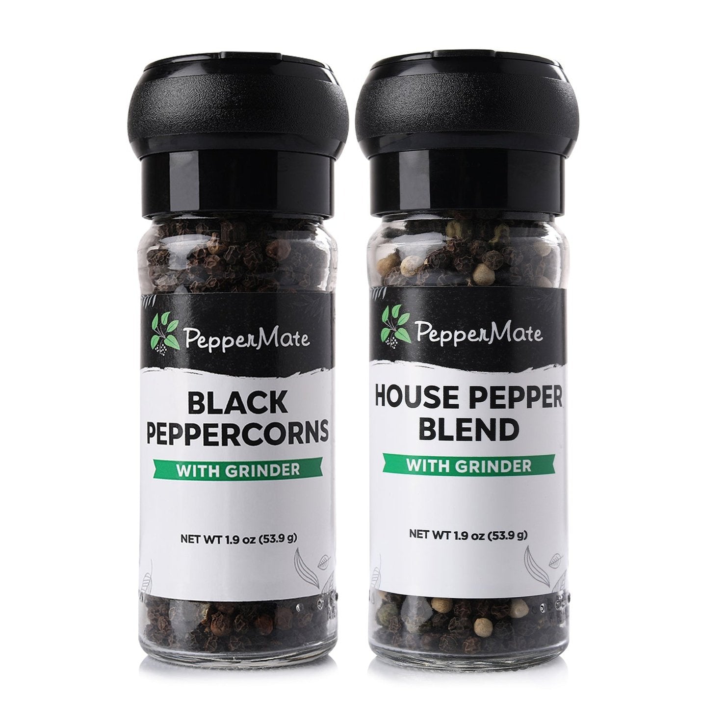 Peppermate Traditional Pepper Mill | Transparent Black