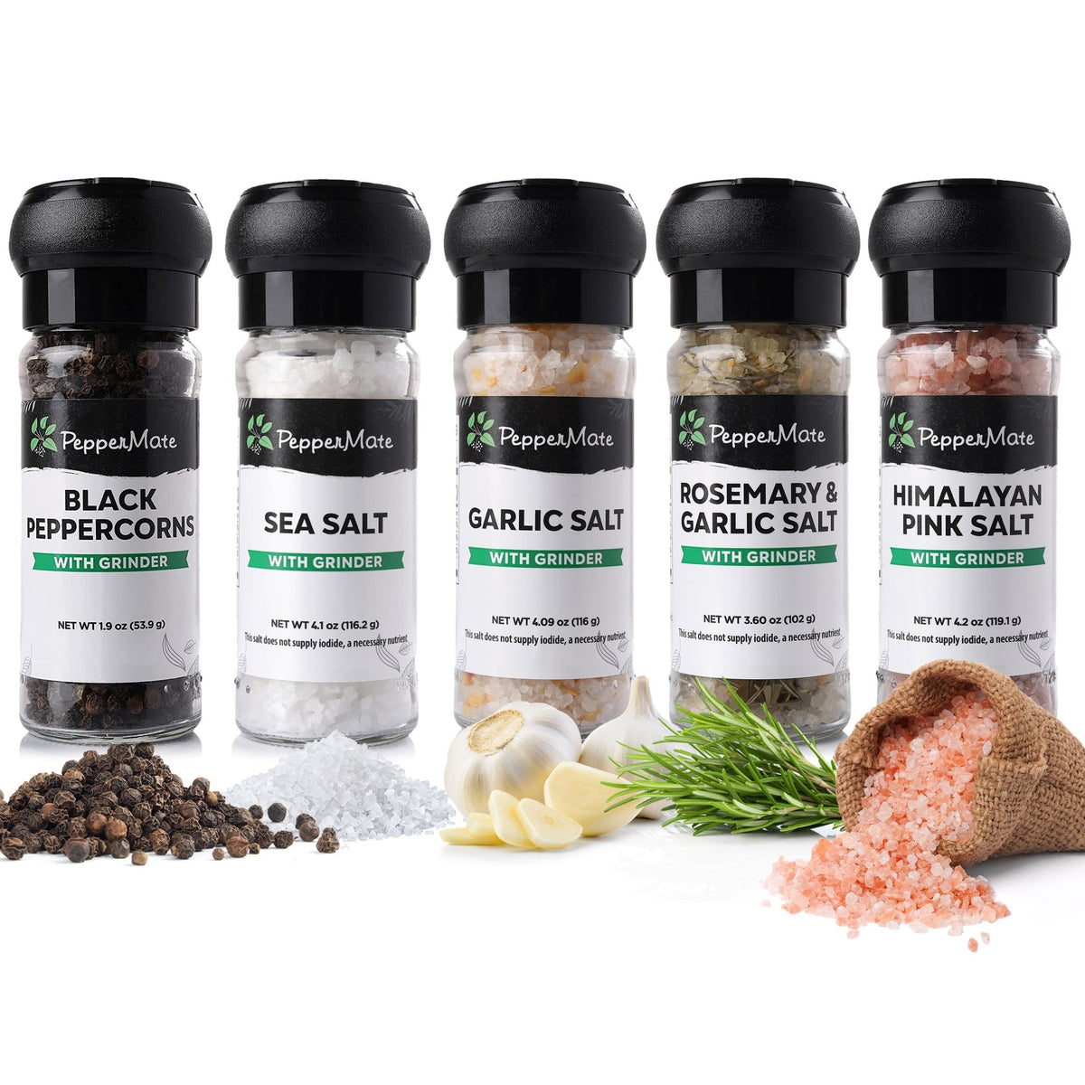 Disposable Salt & Pepper Grinder- 4.09 oz