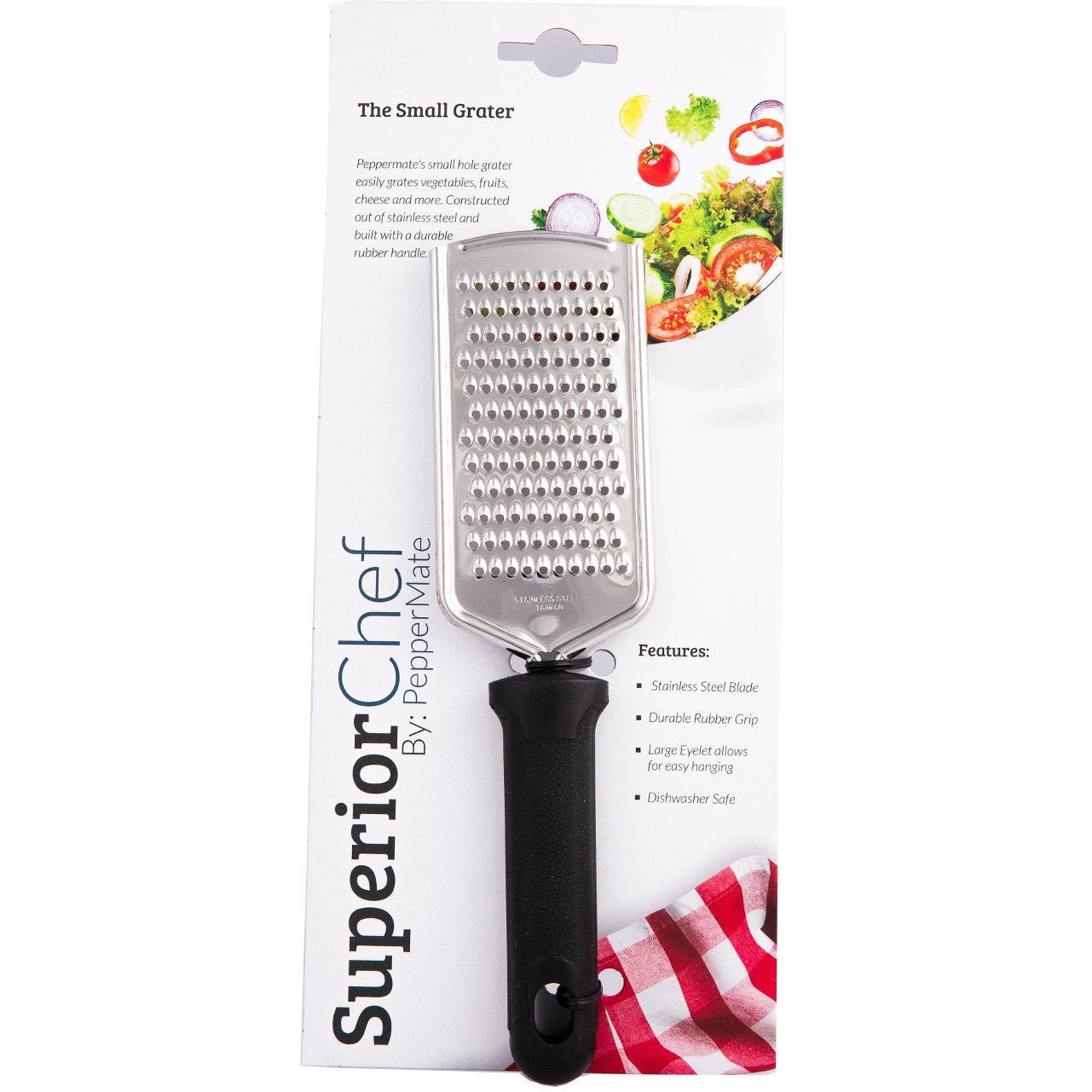 Professional Straight Hand Grater & Zester - Stainless Steel